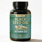 Sabel Black Seed Oil - Within, 5% Thymoquinone, Vitamin D3 1000 MG, Turmeric and Black Pepper Extract Supporting Health by Restoring Balance from 60 Capsules