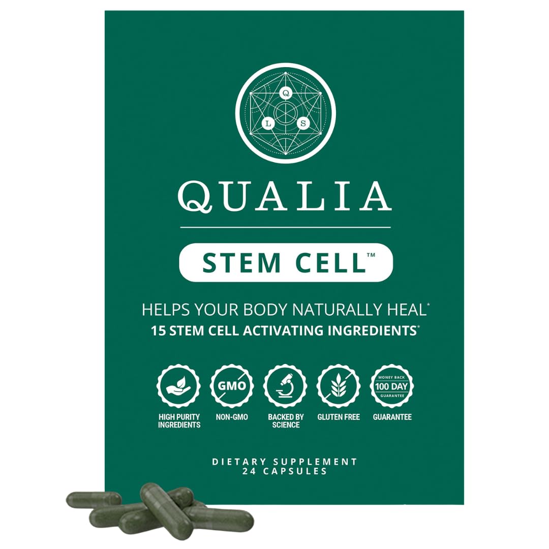 Qualia Stem Cell — Stem Cell Supplement Support with Royal Jelly, Astragalus & Sea Buckthorn | 16 Ingredients | 4 Days a Month | Helps Body Naturally heal*