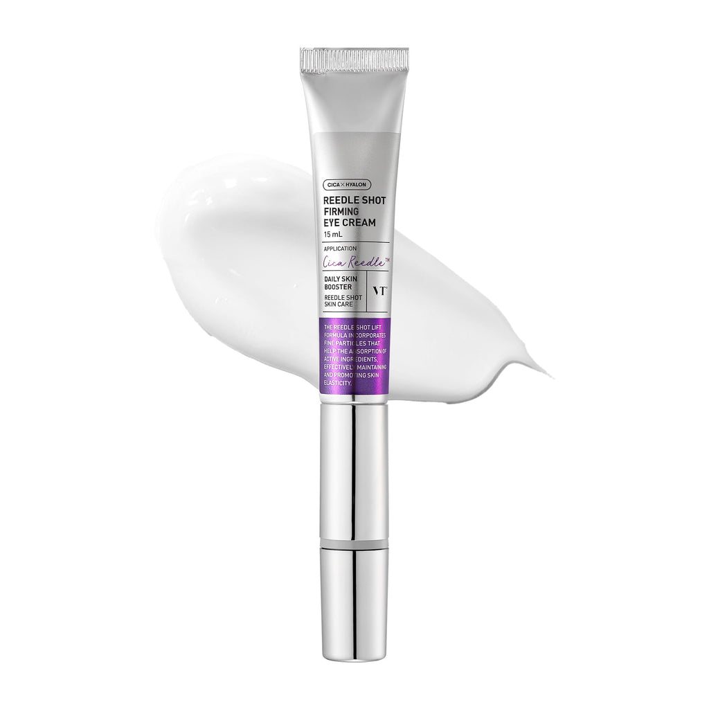 VT COSMETICS Reedle Shot Firming Eye Cream (0.51 fl oz / 15 ml), Micro-Vibration Eye Treatment for Wrinkles & Elasticity, Peptide & Hyaluronic, Korean Skincare