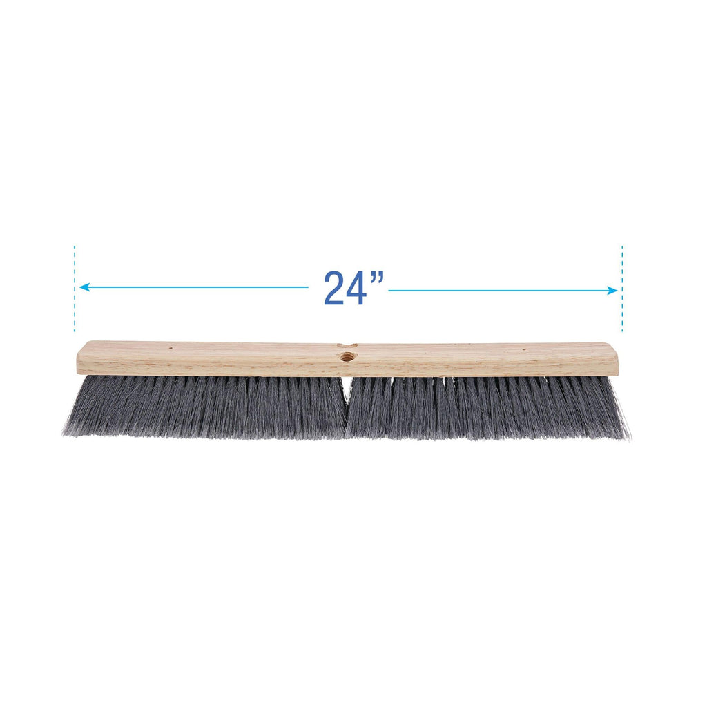 Boardwalk BWK20424 Floor Brush Head, 3" Gray Flagged Polypropylene, 24"