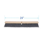Boardwalk BWK20424 Floor Brush Head, 3" Gray Flagged Polypropylene, 24"