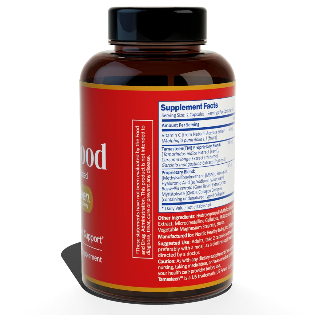 Nordic Healthy Living Joint Food AS SEEN ON TV | Powered by Clinically Studied Tamasteen | Joint Mobility and Comfort with Triple Action Joint Food (3 Month Supply)