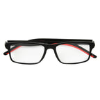 Foster Grant IRONMAN Men's Endeavor Square Reading Glasses, BLACK, 1.25x