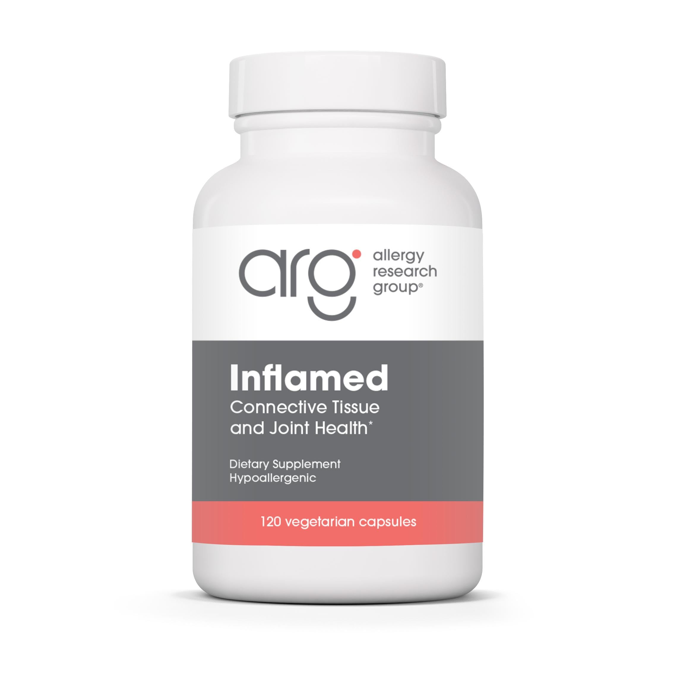 Allergy Research Group InflaMed - Connective Tissue & Joint Support Supplement - Synergistic Herbal & Enzyme Complex - Includes MSM, Turmeric, Boswellia & Bromelain - 60 Servings - 120 Capsules
