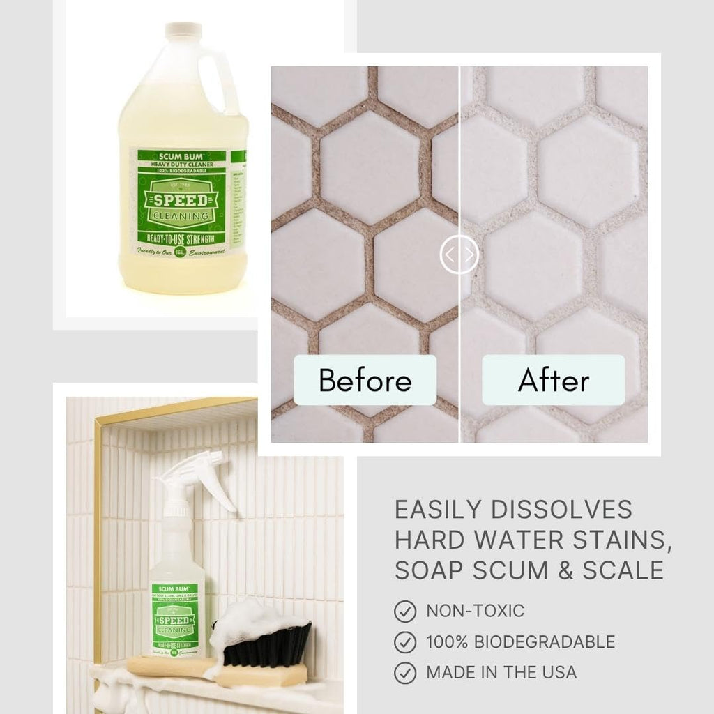 Speed Cleaning Scum Bum Non Toxic Hard Water Bathroom Cleaner Ready to Use