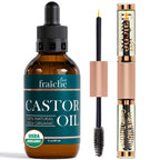Organic Castor Oil Eyelash Growth Serum, Eyebrow Lash Serum for Hair Growth