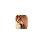6 Pairs Gold Earrings Set for Women Moon Star Hoop Dangle Dainty Earrings