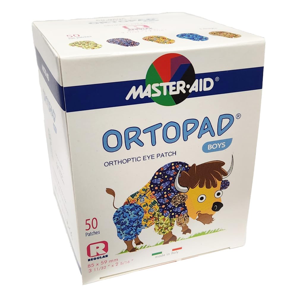 Ortopad® Bamboo Boys Eye Patches, 50/Box (Regular Size, 4+ yrs) Blue Camo Pack