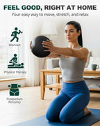 Trideer 9-Inch Pilates Ball, Small Exercise Ball for Yoga, Core Training, Physical Therapy, Balance, Stability and Stretching Pilates Equipment with Inflation Straw