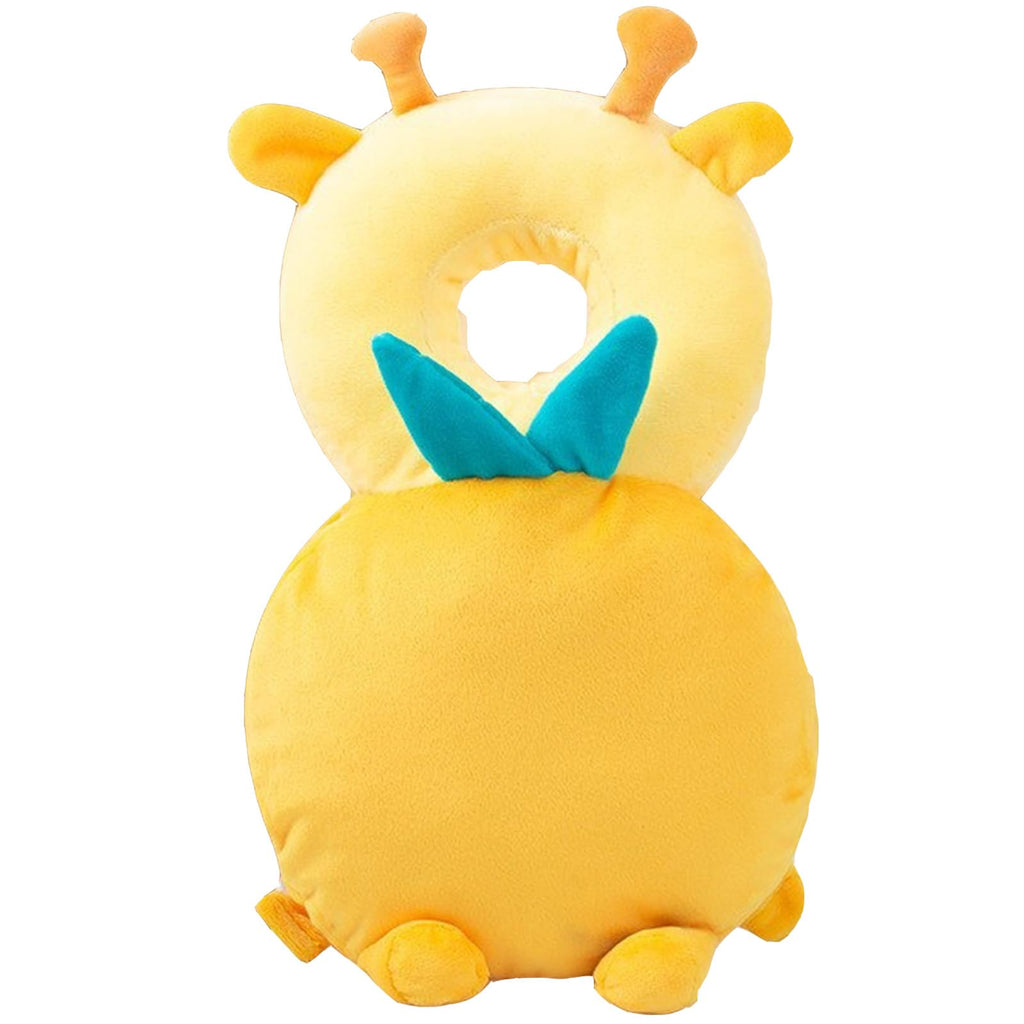 Baby Walker Head Protector Toddler Adjustable Baby Head Protection Backpack Wear Safety Pad (Yellow Elk)