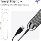 bed geek Handheld Cordless Personal Wand Massager – Waterproof, USB Rechargeable, 20 Vibration Patterns, 8 Speeds, Memory Feature, Skin-Soft Silicone for Ultimate Relaxation Tool