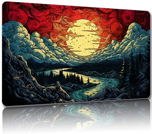 Playmat for MTG, with Free Storage Bags,Game Mat 24 x 14 inches, TCG and Board Game Mat for Cards,Mousepad Desk Mats (Regular,Magic Mat 9)