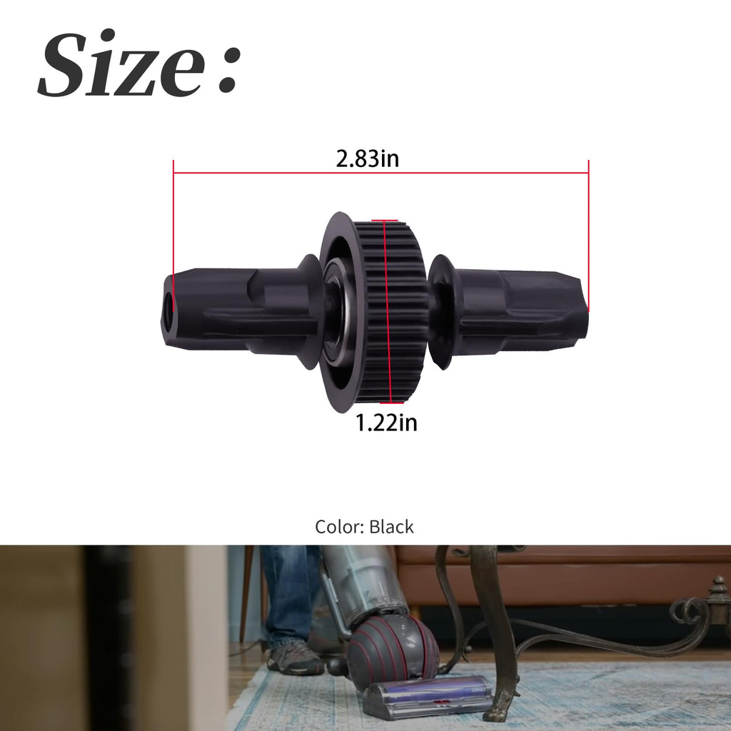 XYgdhqpt 1Pc Brush Roll Center Gear Wheel,Black Wear-Resistant Plastic