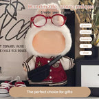 Doll clothes suitable for 15cm and 17cm Labubu (dolls not included), stylish baseball uniform sets (including shoes, glasses and shoulder bags), and 15/17cm doll sporty style suits