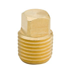Legines Solid Brass Pipe Fitting, 3/8" NPT Male Square Head Plug (5 pcs)