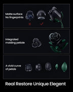 iATOM Black Rose Bouquet Building Set, Compatible with Lego Flowers for Adults - Halloween Artificial Flowers Kit, Gothic Horror Retro Botanical Collection Home Decor - IA11001