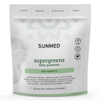 SUNMED Supergreens Daily Gummies – Wellness Blend with Ashwagandha, Green Tea, Spirulina, Probiotics, Antioxidants & Detox Support for Immunity, Gut, Skin & Brain Health | Wild Raspberry, 60ct