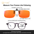Goiteia Orange Blue Light Blocking Glasses Clip on for Migraine-Gaming Glasses for Eyes Strain/Light Sensitive-Help to Sleep