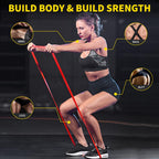 ROSAPOAR Resistance Band Pull up Band Fitness Exercise Bands Natural Latex for Workout Body Stretch Powerlifting Band Fitness Sport Training at Home/The Gym - Dark Green