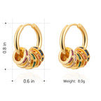 Milan Chiva Small Hoop Huggie Dangle Earrings for Women