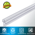 2-Pack Butecare Frameless Shower Door Bottom Seal with Long Sweep for Glass Doors – Stop Shower Leaks and Create a Water Barrier (1/2” x 36”)