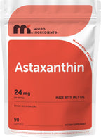 Micro Ingredients Astaxanthin 24mg with MCT Oil, 90 Softgels | Max Strength Astaxanthin Antioxidant Supplements* | Fresh Microalgae Source | Non-GMO, Gluten Free, No Soy