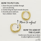 Milla Small Huggie Hoop Earrings for Women, 14K Gold Plated, 0.5 inches