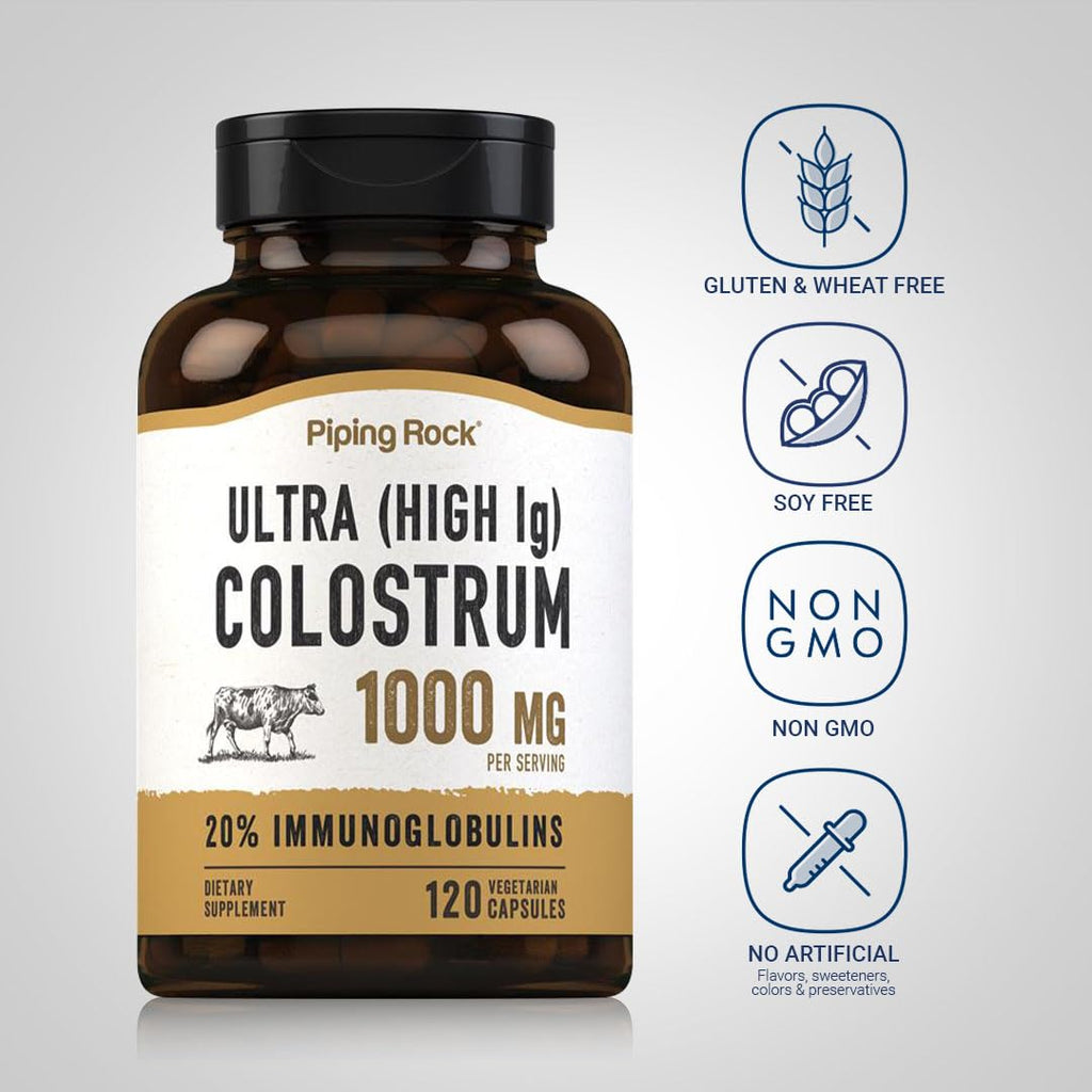 Piping Rock Colostrum Capsules 1000mg | 120 Pills