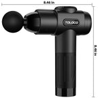 TOLOCO Massage Gun, Deep Tissue Back Massage for Athletes for Pain Relief, Percussion Massager with 10 Massages Heads & Silent Brushless Motor, Mothers Day Gifts, Black