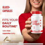 (3 Pack) GlucoCapsules - Official GlucoCapsules Advanced Premium Formula Pills Support Maximum Strength, All Natural Ingredients Vitamins for Overall Health & Wellness, 180 Capsules for 3 Months