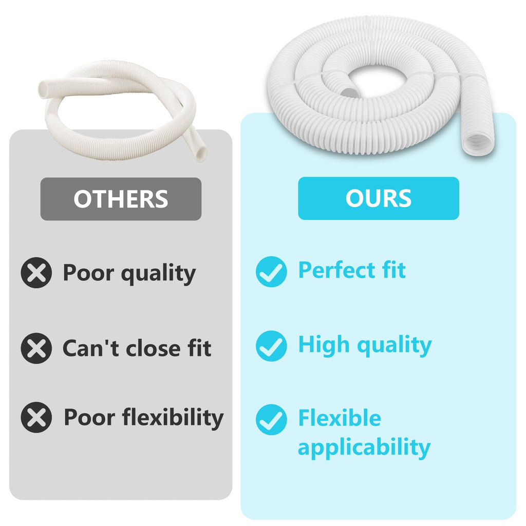 9-100-3102 6-Ft Cuffless Feed Hose Replacement for Polaris Pool Cleaner Parts Fit for Polaris Pool Cleaner 360 1-1/2" Diameter - 2 Pack