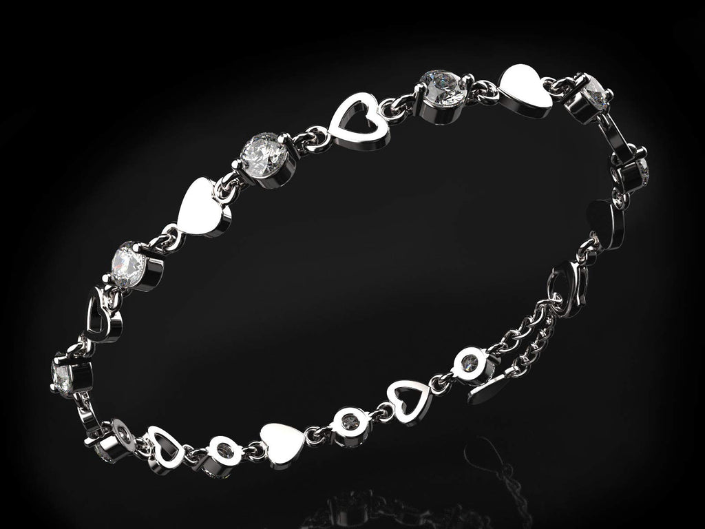 Onepurposegifts Best Friend Bracelet, Friendship Bracelet, Friendship Jewelry, Friend cuff, Best Friend Birthday Gifts for Women (Silver Heart)