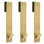 Kontoyo Shower Door Hooks(7.5 Inch),Extended Over Door Hooks for Bathroom Frameless Glass Shower Door,Stainless Steel Towel Hooks,Heavy Duty Rack Hooks for Robe,Towel-3 Pack-Gold