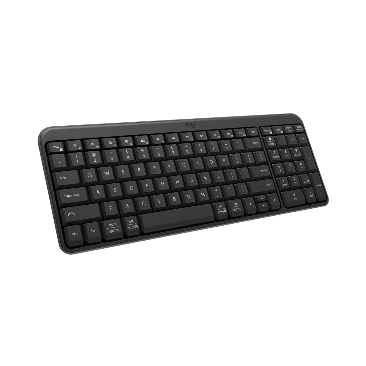 Logitech K250 Compact Wireless Bluetooth Keyboard with Number Pad, Graphite