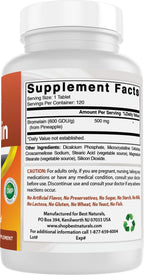 Best Naturals Bromelain 500mg 120 Tablets (120 Count (Pack of 2))