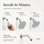 Afina High Pressure Rain Filtered Shower Head - 2.5 GPM - Chrome
