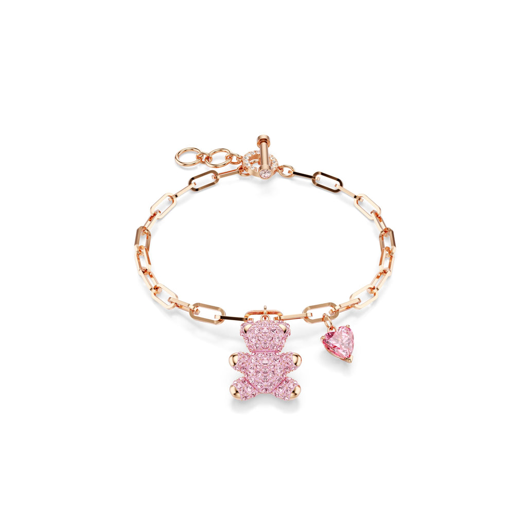 Swarovski Teddy bracelet Bear, Pink, Rose gold-tone finish