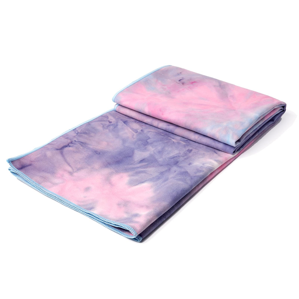 Eunzel Hot Yoga Towel Non Slip Yoga Mat Towel Non-Slip Sweat Absorbent Microfiber Towel for Hot Yoga, Pilates and Workout 72" x 26.5", Purple & Blue