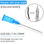 100 Pack 23G 1 Inch Lab Needls, Disposable Luer Lock Sterile Supplies