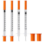 U-100 1mL/cc Lab Syringes and 29G 1/4''(6mm) Needle Disposable Individually Wrapped, Pack of 100
