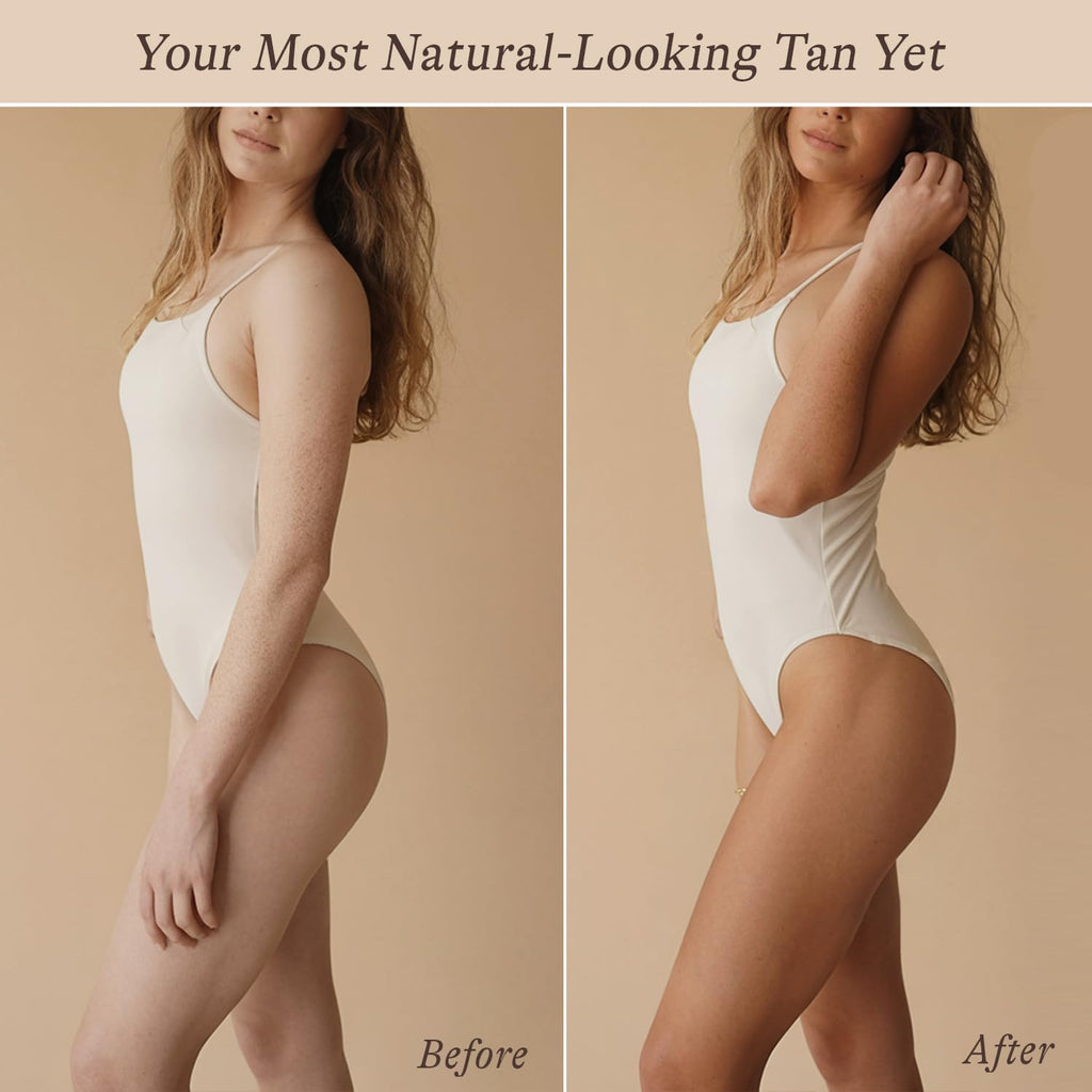 Self Tanner Tanning Mousse Kit - USA Made with Natural & Organic Ingredients, Self Tanner Mousse and Mitt, Tan Kit, Fake Tan Tanning Foam, Fair to Medium, Sunless Tanners Best Sellers