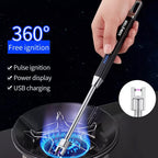 GRILLMATIC Windproof, Rechargeable, Flexible Neck, Lithium Ion, Electronic, Butane Free, Flameless, USB Grill Lighter