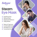 BeHoomi 20Packs Steam Eye Mask, Heated Eye Mask Warm Compress for Eyes, Disposable Self Heating Steam Mask for Home, Sleep, Spa, Travel Essentials & Relaxation Gifts, Valentine's Day Gifts (Lavender)