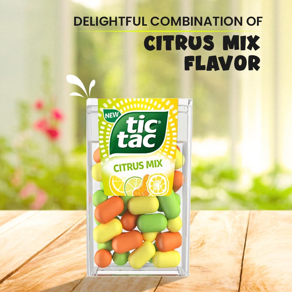 Tic Tac 8 Mint Sweets For Refreshment 8 Flavors (Fruit Adventure, Lime & Orange, Cherry Cola, Berry Bliss, Fresh Mint, Strawberry, Orange, Citrus) Sold By VR Angel