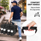 CIVJET Insulated Food Delivery Bag with 4 Cup Holders, XX-Large Insulated Grocery Bags Keep Food Hot/Cold, Cooler Bags with Drink Carrier, Food Carrier Catering Bag, Commercial Food Warmers, Black