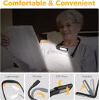 EastPin Reading Light, Rechargeable Neck Light, Stepless Dimming Book Light