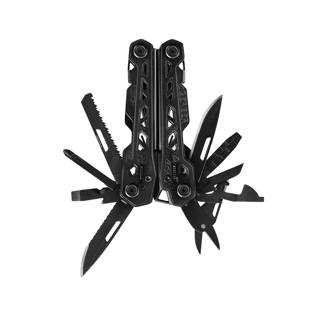 Gerber Gear Truss 17-in-1 Multitool with Pocket Knife and Needle Nose Pliers - Gifts for Men, Compact EDC Gear, Black with Standard Sheath