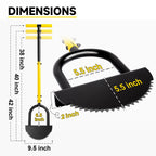 BlumeTrec Manual Edger Lawn Tool with 38"-42" Adjustable Length, Saw-Tooth Border Edger with Wide Footplate Manganese Steel Blade, Garden Edging Tool for Flower Beds, Landscaping, Sidewalks, Yard