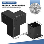 TOCRETOARE Pergola Kit, 4 Pack Woodworks Pergola Brackets 6" x 6" (Actual: 5.5x5.5 Inch), 3-Way Right Angle Corner Brackets, Powder-Coated Pergola Hardware, for Lumber Pergola Gazebo