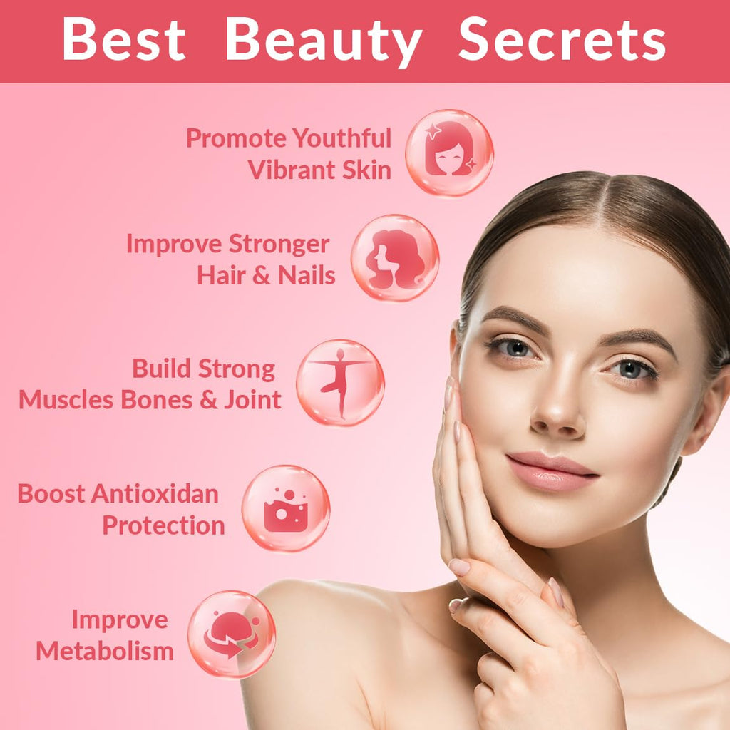 Sugar Free Collagen Gummies for Women, Collagen Protein Type I,II,III,V,X with Biotin Vitamin C D B12, Hydrolyzed Collagen Peptides Gummies for Immune Digestion Skin Hair Nails Energy Bone